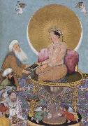 Hindu painter The Mughal emperor jahanir honors a holy dervish,over and above the rulers of the lower world France oil painting artist
